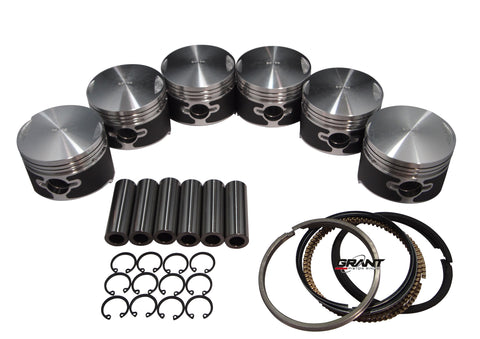 QSC Porsche 911 86mm Pistons Set CR 8.5 with Grant Piston Rings