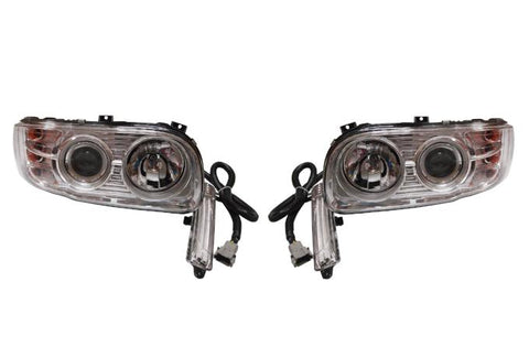 QSC Right & Left Side Headlights Set w/ Projector + Bulbs for Peterbilt 388 389