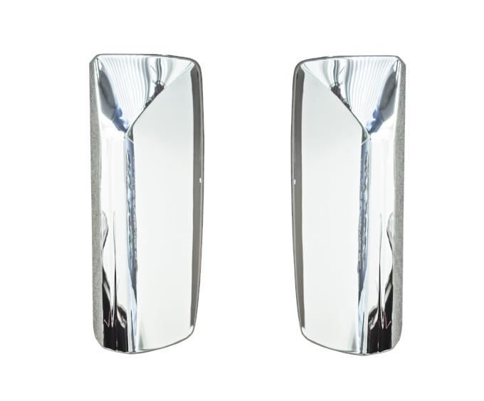 QSC Door Mirror Chrome Cover Set Left & Right for Volvo VNL Trucks 