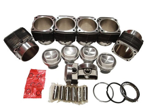 QSC Porsche 911 100mm Aluminum NIKSICA® Coated Cylinders & Pistons Set